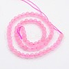 Natural Rose Quartz Round Bead Strands G-E252-02-6mm-2