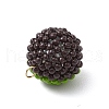 Beaded Kiwi Fruit Charms PALLOY-MZ00436-4