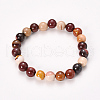 Natural Mookaite Beaded Stretch Bracelets X-BJEW-Q692-52-8mm-4