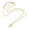 Brass Cross Pendants Necklace for Women NJEW-JN04911-01-4