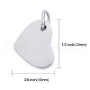 Anti-Tarnish 304 Stainless Steel Stamping Blank Tag Charms STAS-I311-19P-3