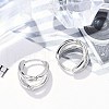 304 Stainless Steel Huggie Hoop Earrings for Women EJEW-C096-42P-01-5