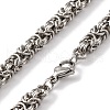 201 Stainless Steel Rope  Chain Necklace NJEW-F222-16P-2