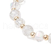 4Pcs Brass Glass Beads Stretch Bracelets BJEW-JB11769-04-4