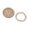 Natural Gold Rutilated Quartz Beaded Stretch Rings for Women RJEW-JR00868-11-3