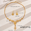 Luxury Zinc Alloy Hollow Flower Tassel Earrings & Necklaces Set for Women VE4616-6