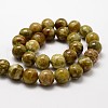 Round Natural Dragon Blood Jasper Beads Strands G-K072-6mm-2