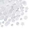 100Pcs 5 Style Transparent Frosted Acrylic Beads FACR-PJ0001-02-14