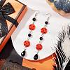 Glass Dangle Earrings EJEW-JE05970-2