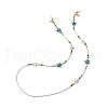Glass Seed & Shell Pearl & Starfish Synthetic Turquoise Beads Eyeglasses Chains AJEW-TA00040-4