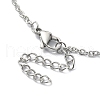Natural Gemstone Macrame Pouch Pendant Necklaces NJEW-JN04396-4