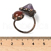 Natural Amethyst & Gemstone Rings RJEW-B122-04R-7