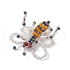 Handmade Glass Seed Beads Woven Pendants PALLOY-MZ00214-02-3