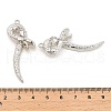Rack Plating Alloy Pendants with Rhinestone PALLOY-Q005-03P-01C-3