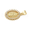 Brass Micro Pave Cubic Zirconia Pendants KK-P293-27G-01-2