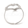 201 Stainless Steel Open Cuff Ring RJEW-E063-51P-3