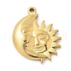 304 Stainless Steel Pendants STAS-I322-06G-02-1