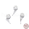 Anti-Tarnish Rhodium Plated 925 Sterling Silver Pendant Ice Pick Pinch Bails STER-I017-054P-3