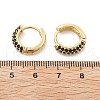 Brass Micro Pave Cubic Zirconia Huggie Hoop Earrings EJEW-R144-004A-NF-4