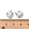 Brass Cubic Zirconia Pendents KK-M275-33P-3