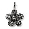 Rack Plating Brass Micro Pave Clear Cubic Zirconia Pendants KK-G515-63P-02-1