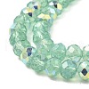 Baking Painted Transparent Glass Beads Strands DGLA-A034-J8mm-B-4