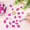 Fingerinspire 64Pcs 4 Style Glass Rhinestone Cabochons RGLA-FG0001-12-3