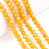 Electroplate Glass Beads Strands EGLA-A044-P8mm-B29-4