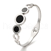 Adjustable 304 Stainless Steel Bangles for Women BJEW-F474-02P-1