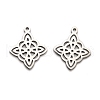 201 Stainless Steel Rhombus Pendants STAS-R166-01P-1