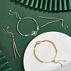  6Pcs 3 Colors Half Finished Brass Cubic Zirconia Slider Bracelets ZIRC-NB0002-02-2