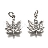 Brass Micro Pave Cubic Zirconia Charms ZIRC-E145-77P-B-1