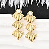304 Stainless Steel Plstic Imitation Pearl Tassel Stud Earrings for Women EJEW-U068-04G-1