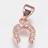 Brass Micro Pave Cubic Zirconia Charms ZIRC-E145-27-2