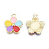 Alloy Enamel Pendants PALLOY-S133-012-2