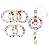 5Pcs Ring Food Grade Eco-Friendly Silicone Focal Beads JX894E-1
