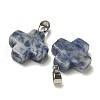 Natural & Synthetic Mixed Gemstone Pendants G-Z067-06P-01-4