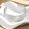 Hollow Out 304 Stainless Steel Cuff Bangles for Women BJEW-Z096-01P-2
