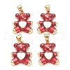 Brass Enamel Pendants KK-A153-06G-H-1