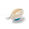 Natural Cowrie Shell & Evil Eye Handmade Polymer Clay Pendants PALLOY-JF03812-5
