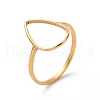 Ion Plating(IP) 201 Stainless Steel Teardrop Finger Ring RJEW-J051-15G-1