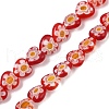 Handmade Millefiori Lampwork Beads Strands LAMP-G166-15D-2