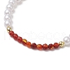 Natural Agate Adjustable Braided Beaded Bracelets BJEW-JB11669-04-3