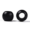 Matte Spray Painted Acrylic European Beads X-ACRP-Q017-03A-01-3