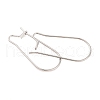 Non-Tarnish 316 Surgical Stainless Steel Hoop Earrings Findings Kidney Ear Wires X-STAS-E009-5-3