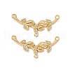 Brass Micro Pave Clear Cubic Zirconia Connector Charms KK-E068-VC019-2