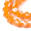 Opaque Solid Color Electroplate Glass Beads Strands EGLA-A039-P4mm-A04-3