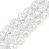 Electroplate Porcelain Imitation Pearl Beads Strands BSHE-Z009-03B-2