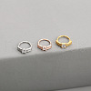 316L Surgical Stainless Steel Micro Pave Clear Cubic Zirconia Cartilage Earrings WG933E5-16-1