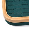 Fashion Velvet Wood Jewelry Boxes RDIS-B003-03-3